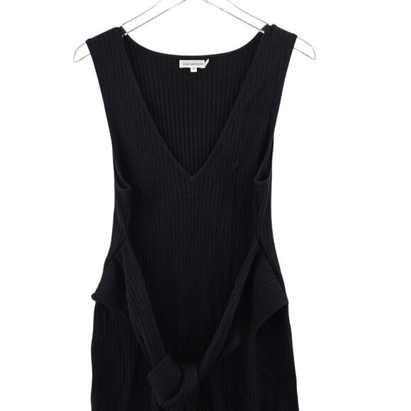 Good American Body Sexy Dress Womens 1X 5 Black Ribbed Knit Sleeveless Bodycon‎ - Picture 4 of 13